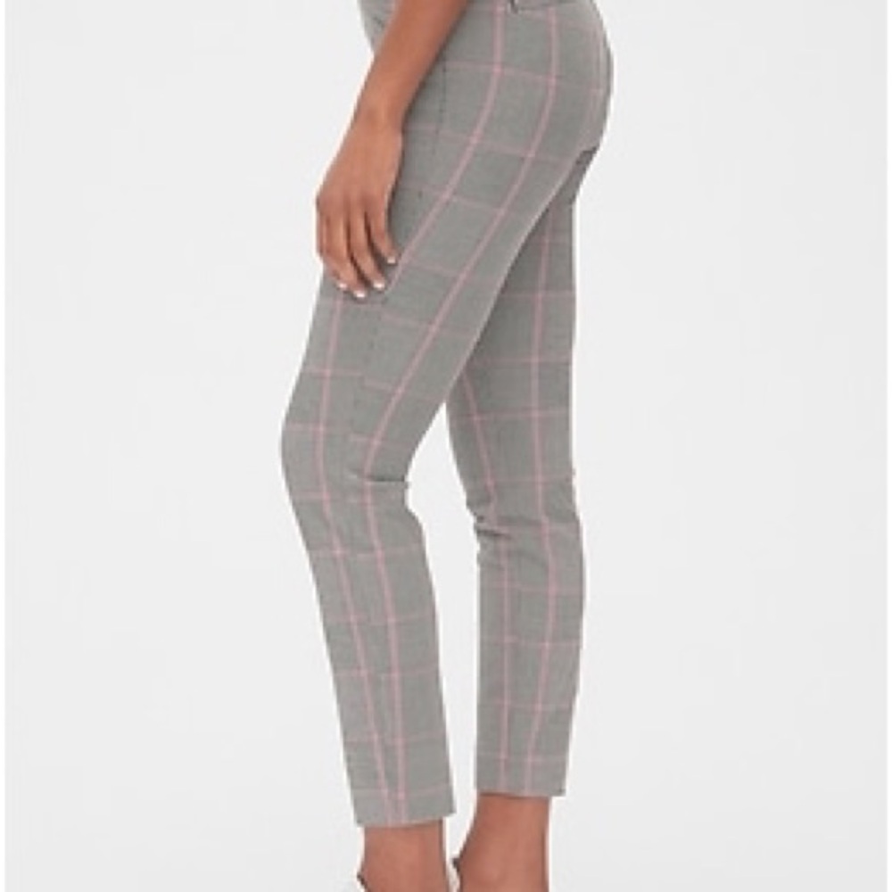 Gap signature skinny ankle black and red plaid women's size 8 - Picture 5 of 10